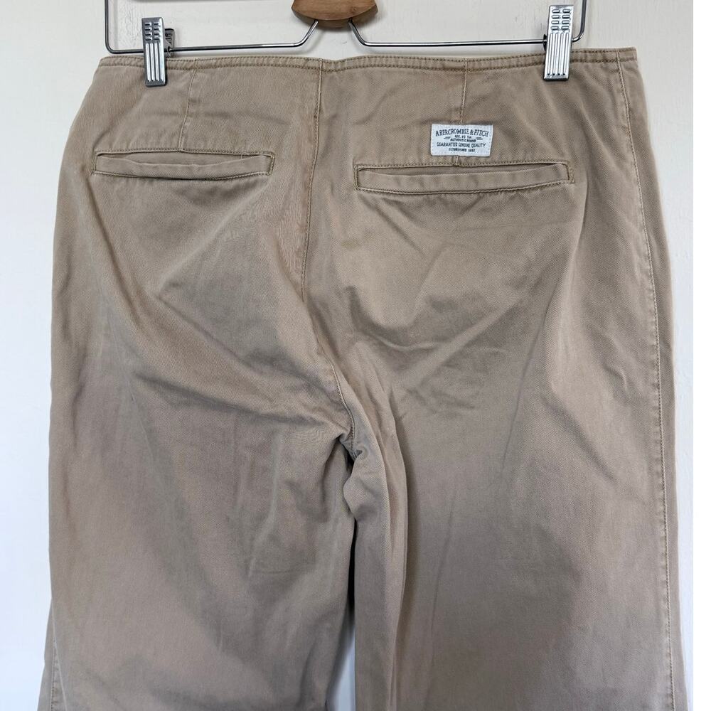 vintage 1990s ABERCROMBIE AND FITCH a&f wide leg khaki carpenter pants y2k - Picture 4 of 8